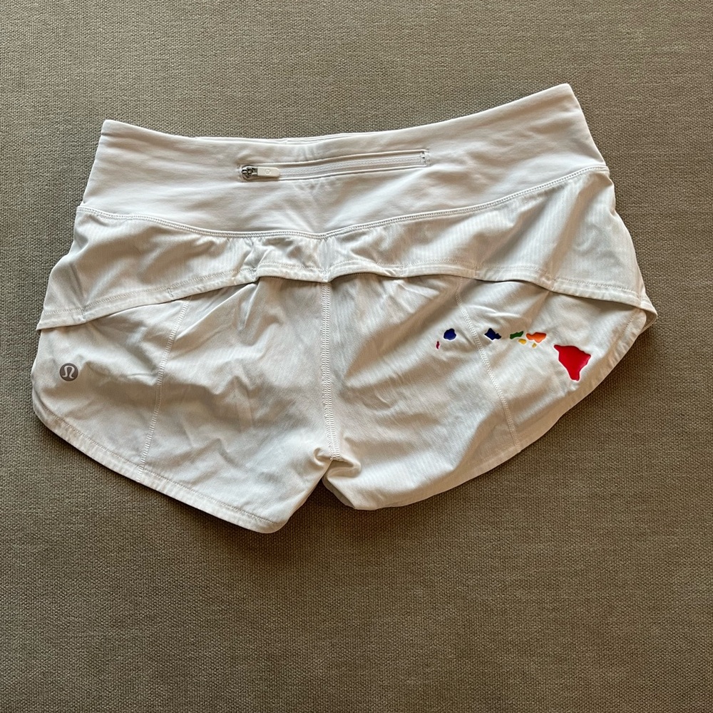 Lululemon Athletica White Athletic Shorts